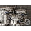 Set Van 3 Manden Leder Handvat Anour | Grey Rattan