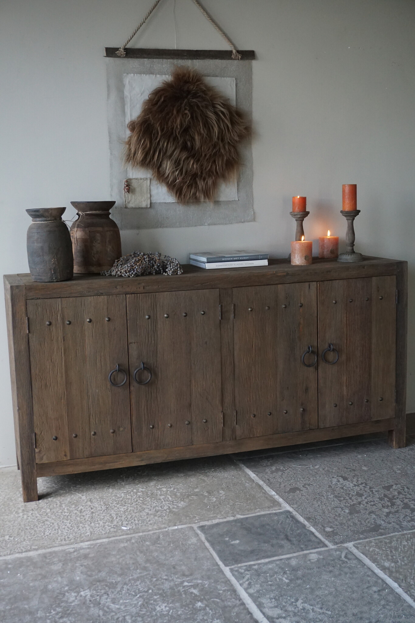 Rene Houtman Sidetable/Dressoir Grey | L180xD46xH90 cm 4-deurs
