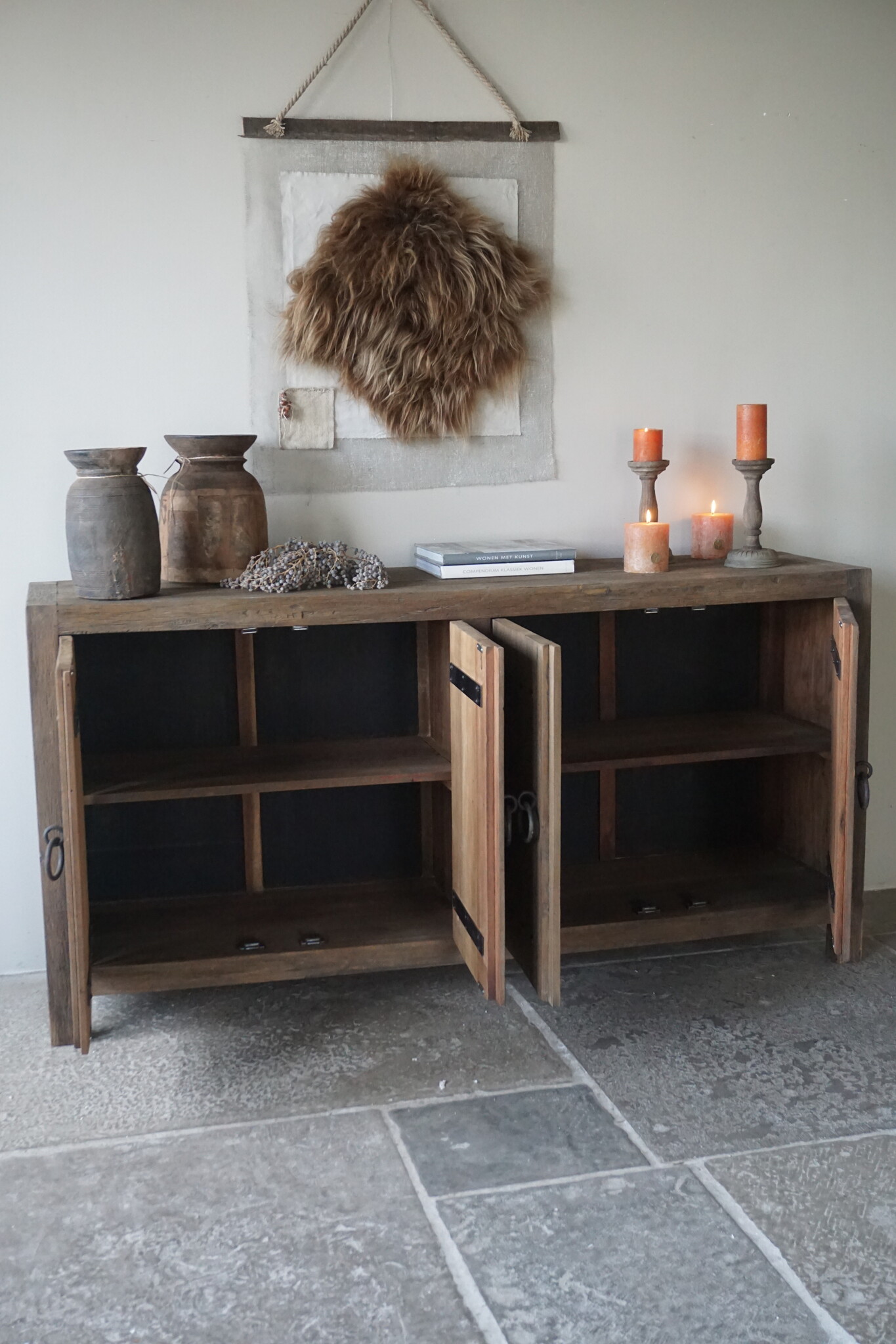 Rene Houtman Sidetable/Dressoir Grey | L180xD46xH90 cm 4-deurs