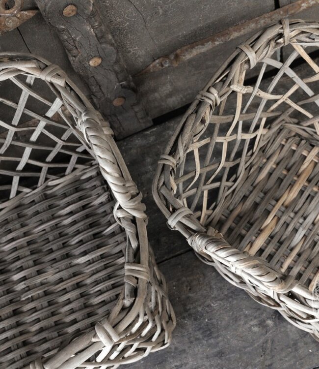 Be-Uniq Set Van 2 Opbergmanden Dionne | Grey Rattan