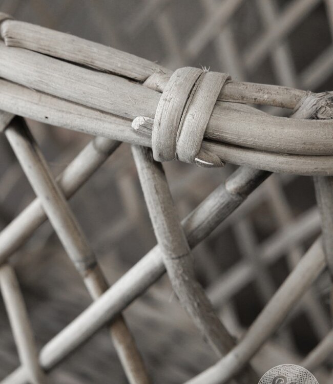 Be-Uniq Set Van 2 Opbergmanden Dionne | Grey Rattan