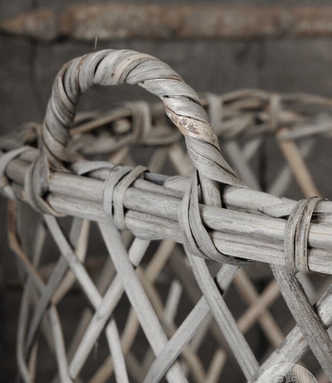 Be-Uniq Set Van 2 Opbergmanden Dionne | Grey Rattan