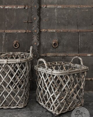 Be-Uniq Set Van 2 Opbergmanden Dionne | Grey Rattan