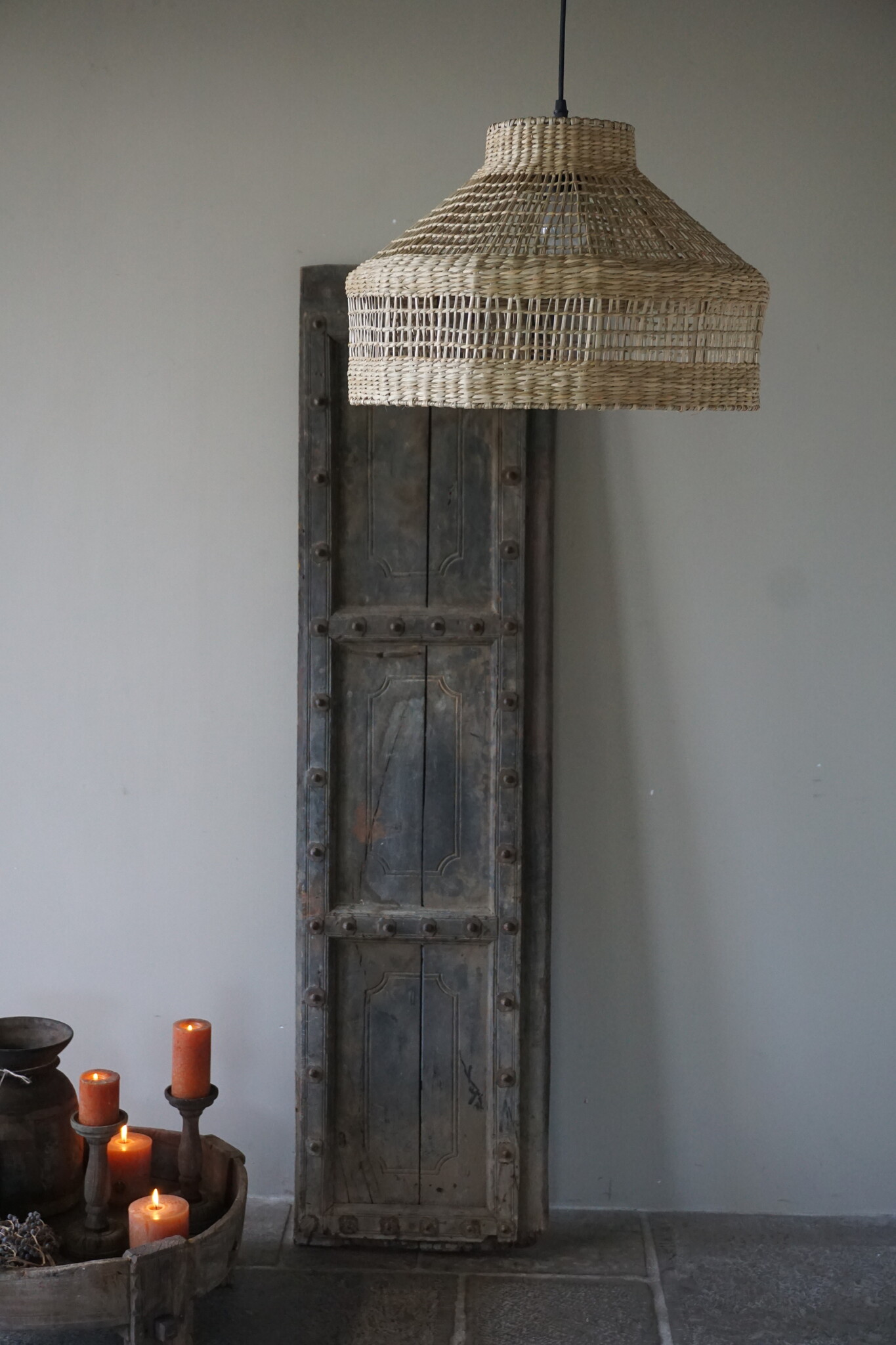 Light&Living Latika Hanglamp - Zeegras - 45 x H30 cm