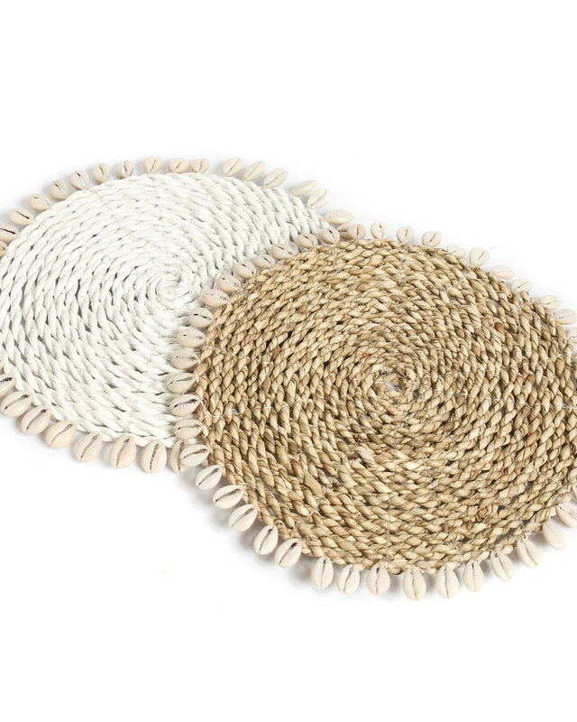 Bazar Bizar De Seagrass Shell Pannenonderzetter - Naturel