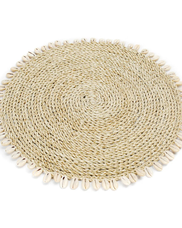 Bazar Bizar De Seagrass Shell Placemat - Naturel