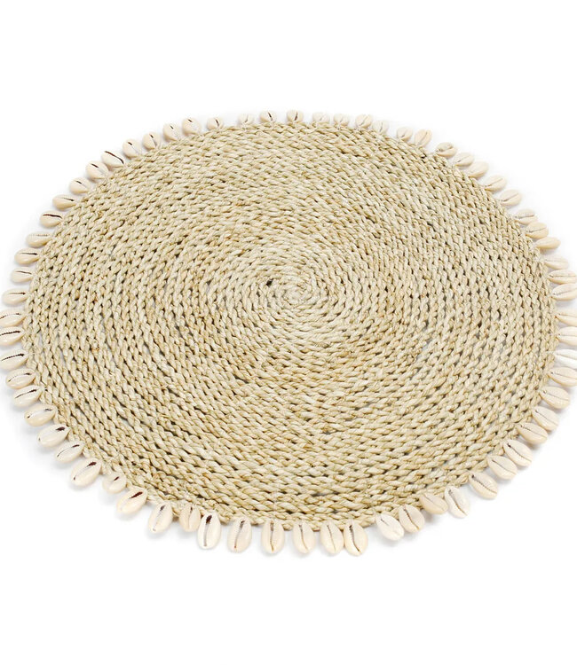 Bazar Bizar De Seagrass Shell Placemat - Naturel