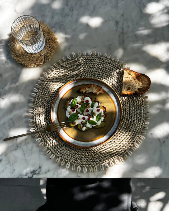 Bazar Bizar De Seagrass Shell Placemat - Naturel