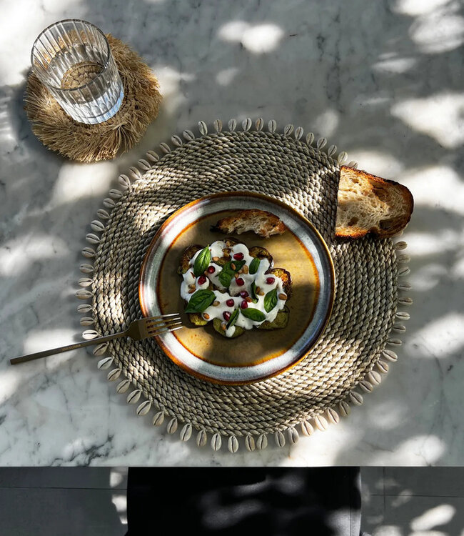 Bazar Bizar De Seagrass Shell Placemat - Naturel
