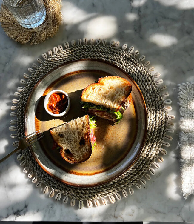 Bazar Bizar De Seagrass Shell Placemat - Naturel