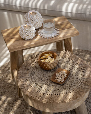 Bazar Bizar De Gehaakte Raffia Placemat - Naturel