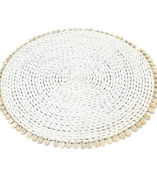 Bazar Bizar De Seagrass Shell Placemat - Wit