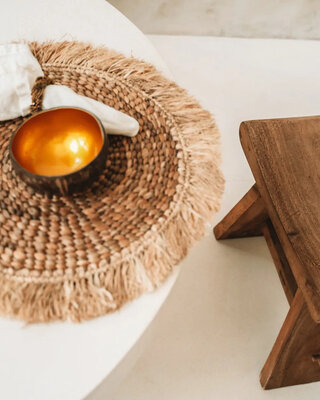 Bazar Bizar De Water Hyacinth Raffia Placemat - Naturel