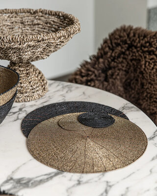 Bazar Bizar De Beaded Onderzetter - Zwart