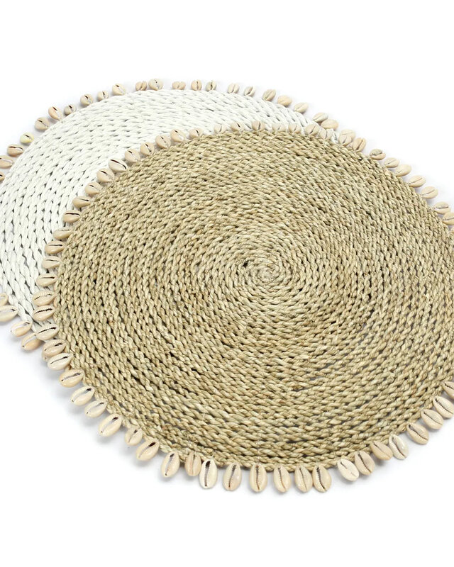 Bazar Bizar De Seagrass Shell Placemat - Wit