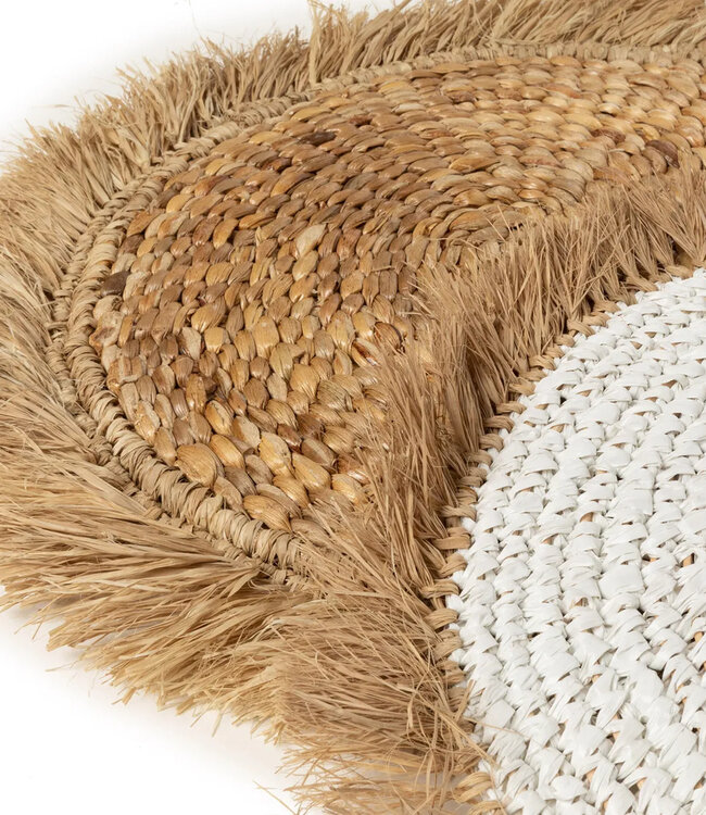 Bazar Bizar De Water Hyacinth Raffia Placemat - Wit Naturel