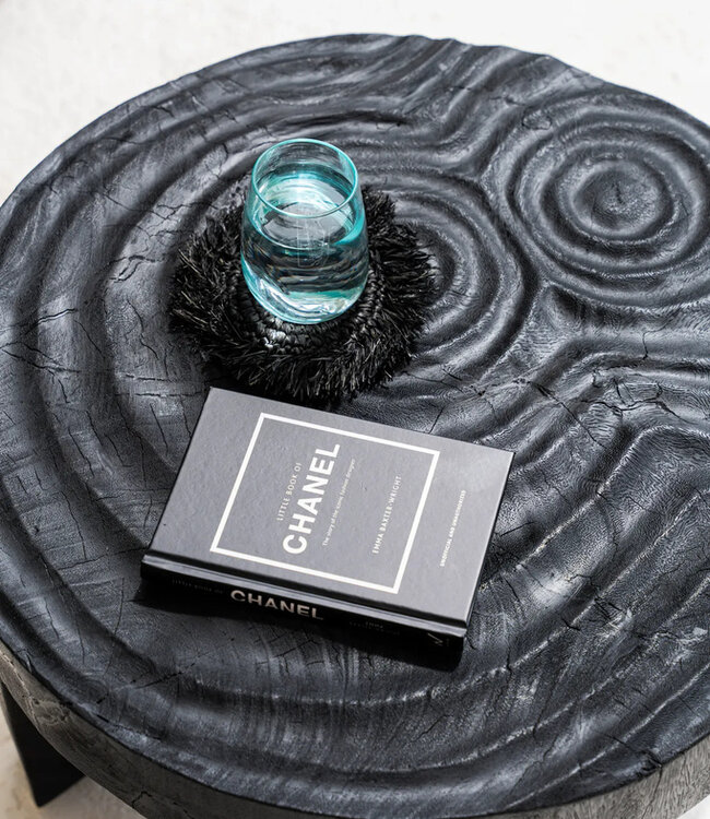 Bazar Bizar De Fringe Raffia Onderzetter - Zwart