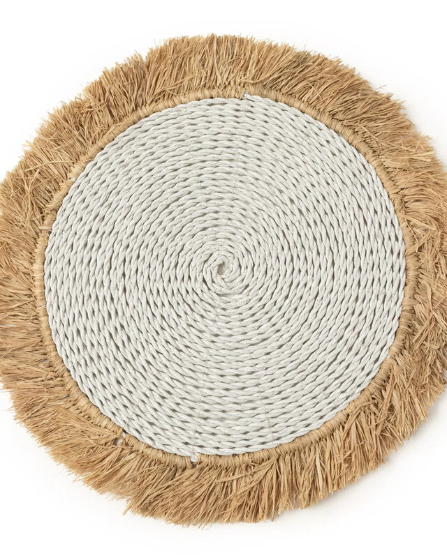 Bazar Bizar De Seagrass Raffia Placemat - Wit Naturel