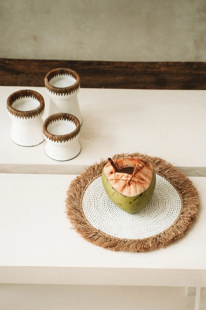 Bazar Bizar De Seagrass Raffia Placemat - Wit Naturel