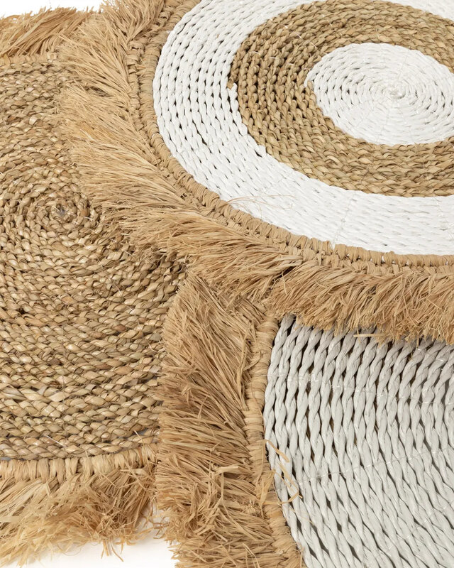 Bazar Bizar De Seagrass Raffia Placemat - Wit Naturel