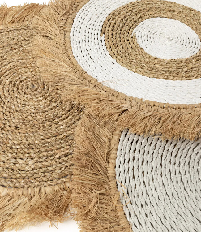 Bazar Bizar De Seagrass Raffia Placemat - Wit Naturel