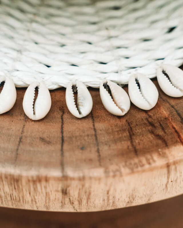Bazar Bizar De Seagrass Shell Pannenonderzetter - Wit