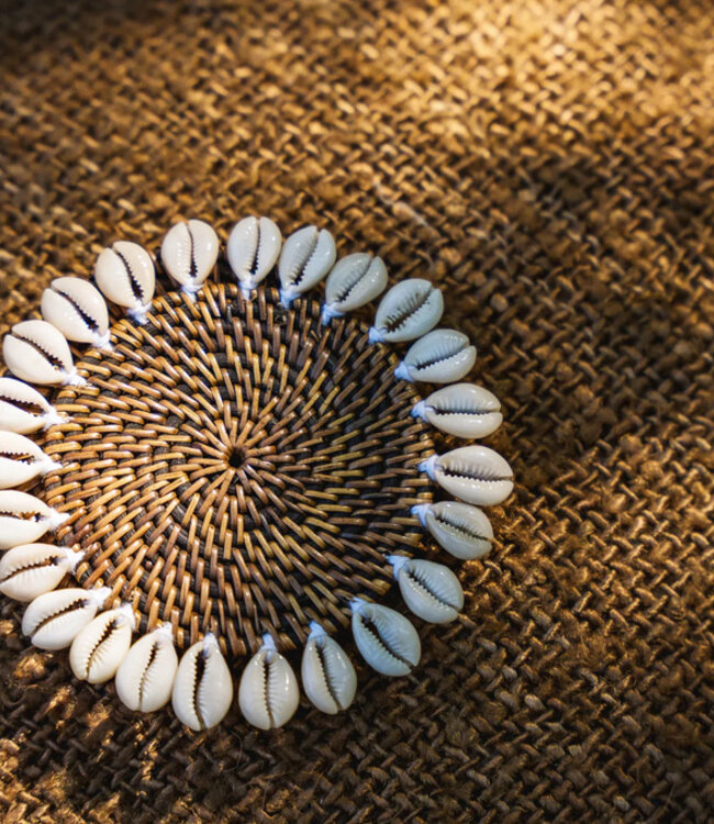 Bazar Bizar De Colonial Shell Onderzetter - Naturel Bruin