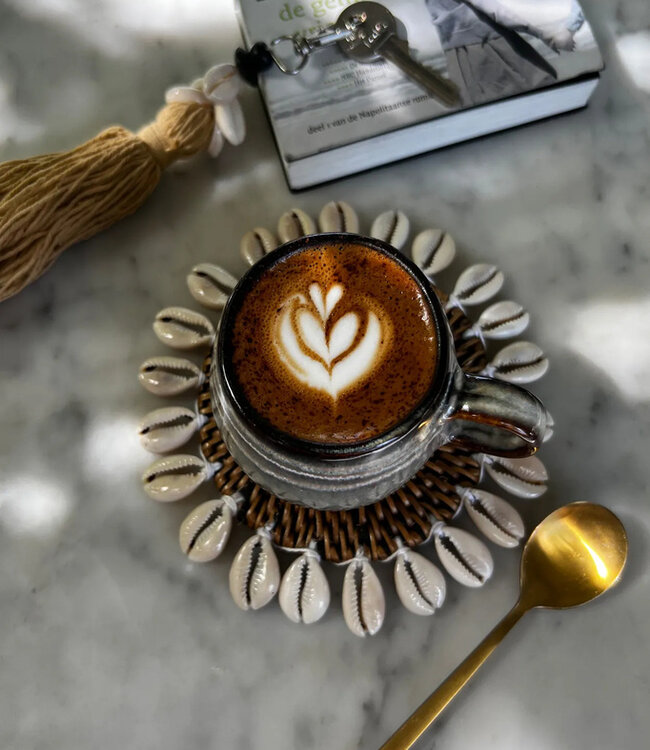 Bazar Bizar De Colonial Shell Onderzetter - Naturel Bruin