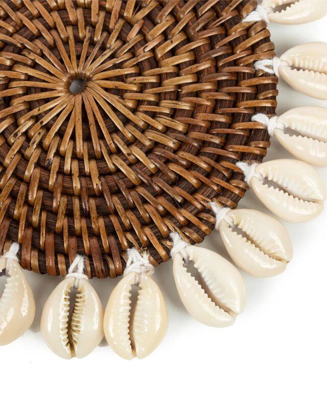 Bazar Bizar De Colonial Shell Onderzetter - Naturel Bruin