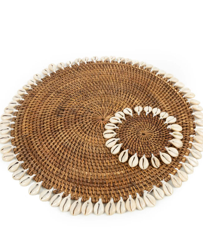 Bazar Bizar De Colonial Shell Onderzetter - Naturel Bruin