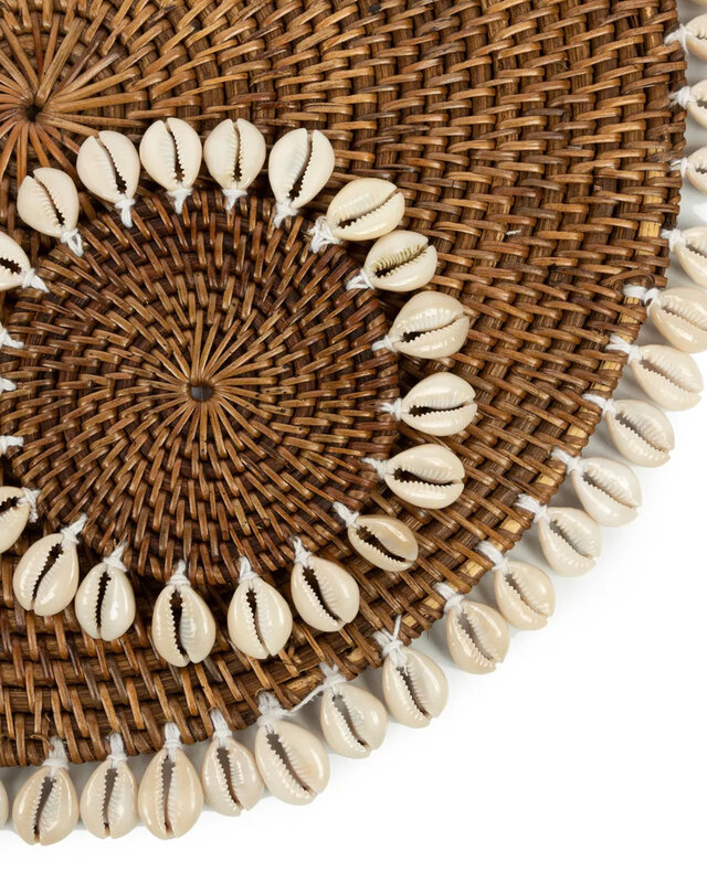 Bazar Bizar De Colonial Shell Onderzetter - Naturel Bruin