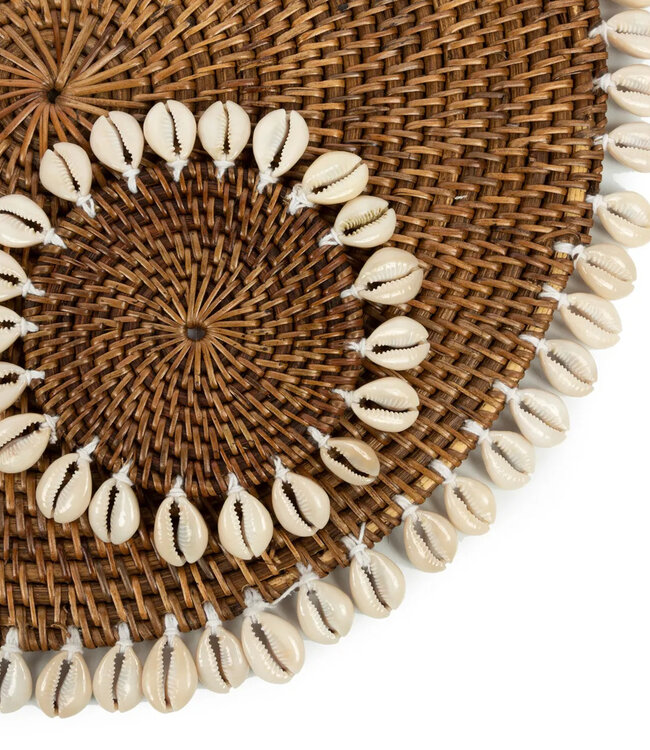 Bazar Bizar De Colonial Shell Onderzetter - Naturel Bruin