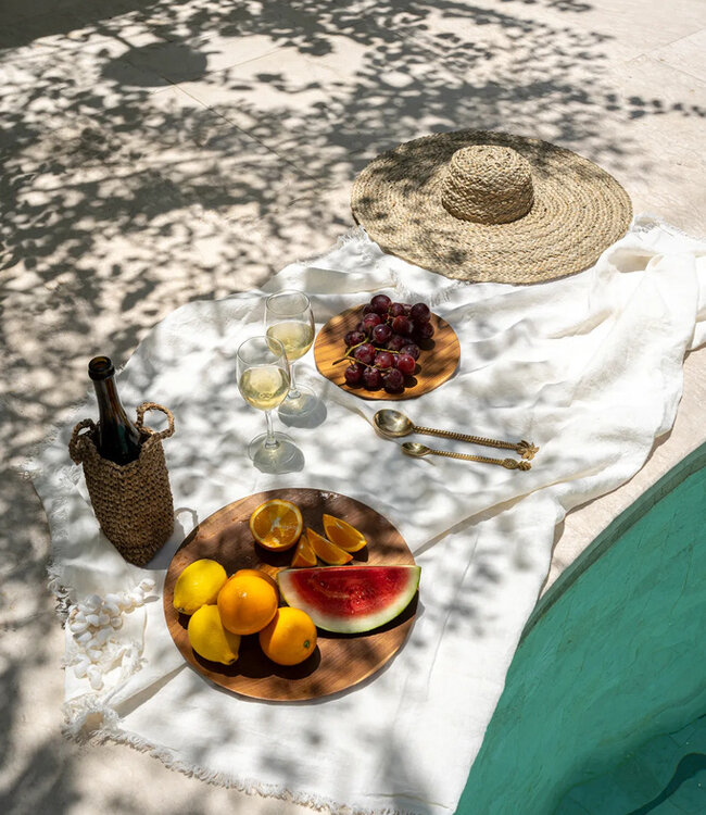 Bazar Bizar Het Linnen Tafelkleed - Wit - 180x300