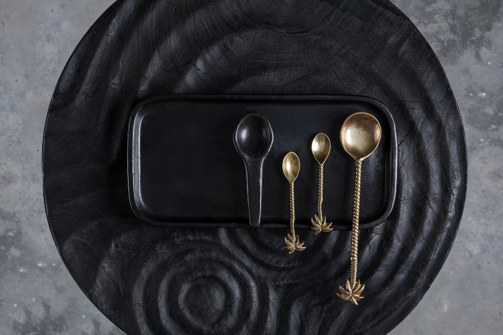 Bazar Bizar De Palm Tree theelepel - Goud
