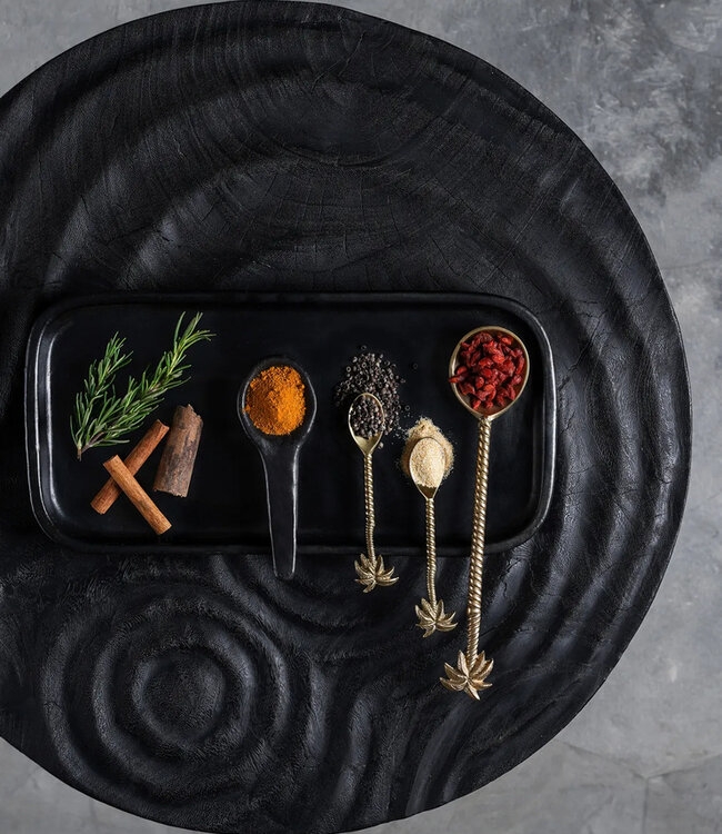 Bazar Bizar De Palm Tree theelepel - Goud