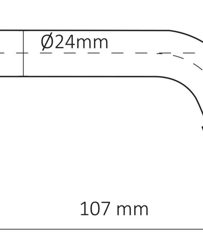 Differnz Muurkraan Inbouw | Koud Water | Gun Metal | 11 cm