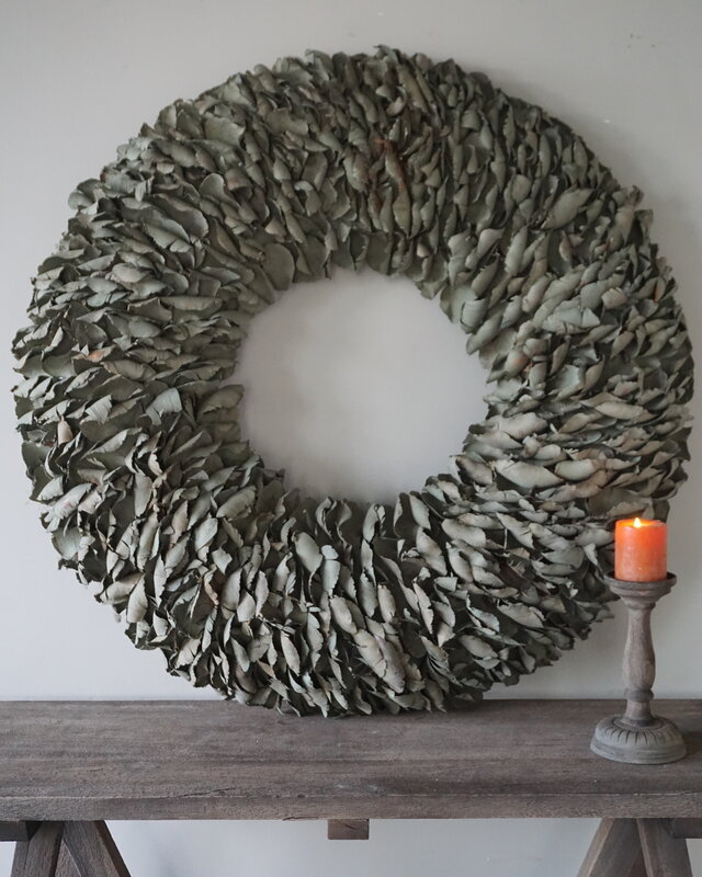 Rene Houtman Krans Green Wash | Palm Bloemblaadjes | D100 cm