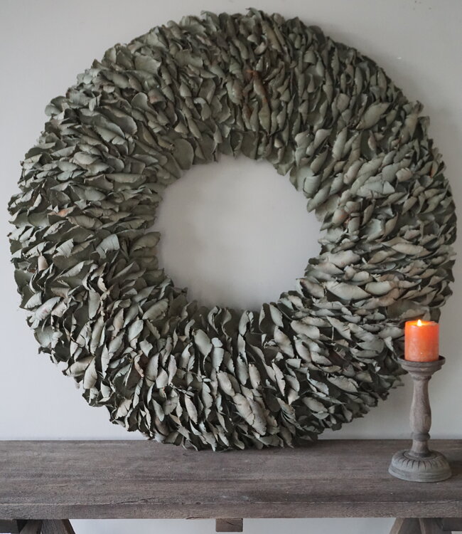 Rene Houtman Krans Green Wash | Palm Bloemblaadjes | D100 cm