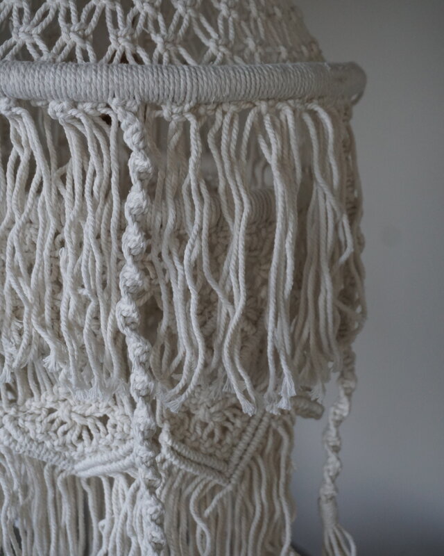 Rene Houtman Hanglamp Macramé | Wit | H196 x D40 cm