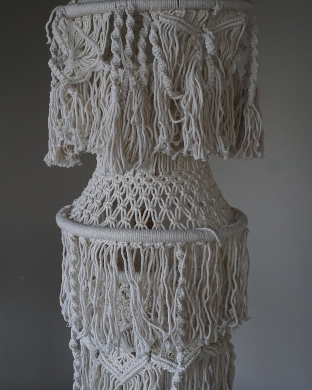 Rene Houtman Hanglamp Macramé | Wit | H196 x D40 cm