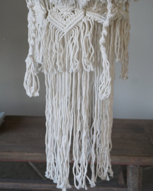 Rene Houtman Hanglamp Macramé | Wit | H196 x D40 cm