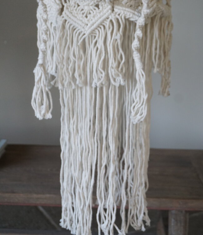 Rene Houtman Hanglamp Macramé | Wit | H196 x D40 cm