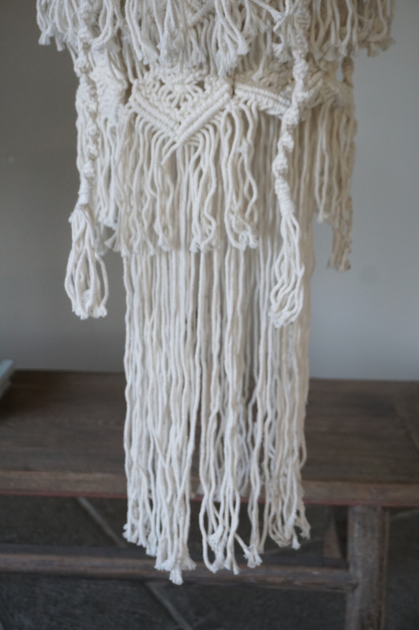 Rene Houtman Hanglamp Macramé | Wit | H196 x D40 cm