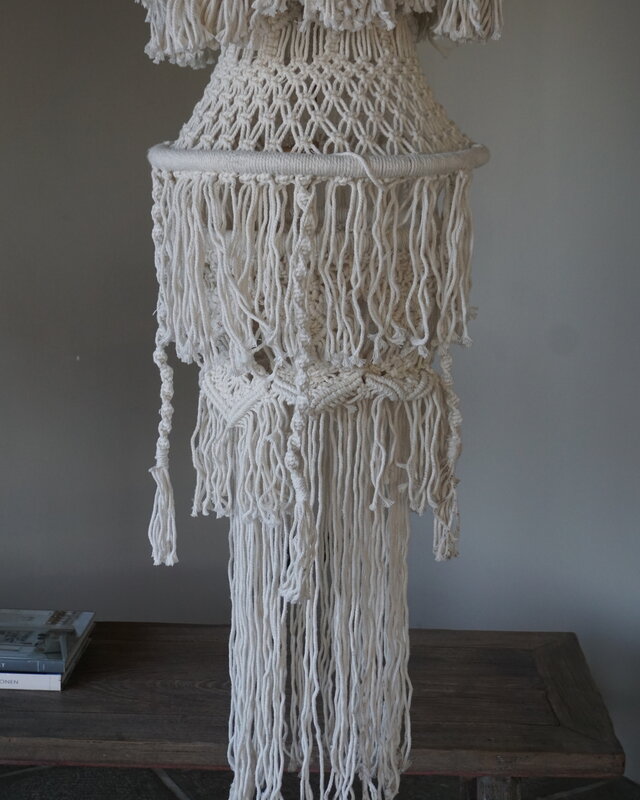 Rene Houtman Hanglamp Macramé | Wit | H196 x D40 cm