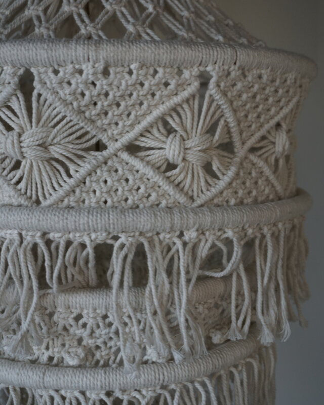 Rene Houtman Hanglamp Macramé | Wit | H212 x D50 cm