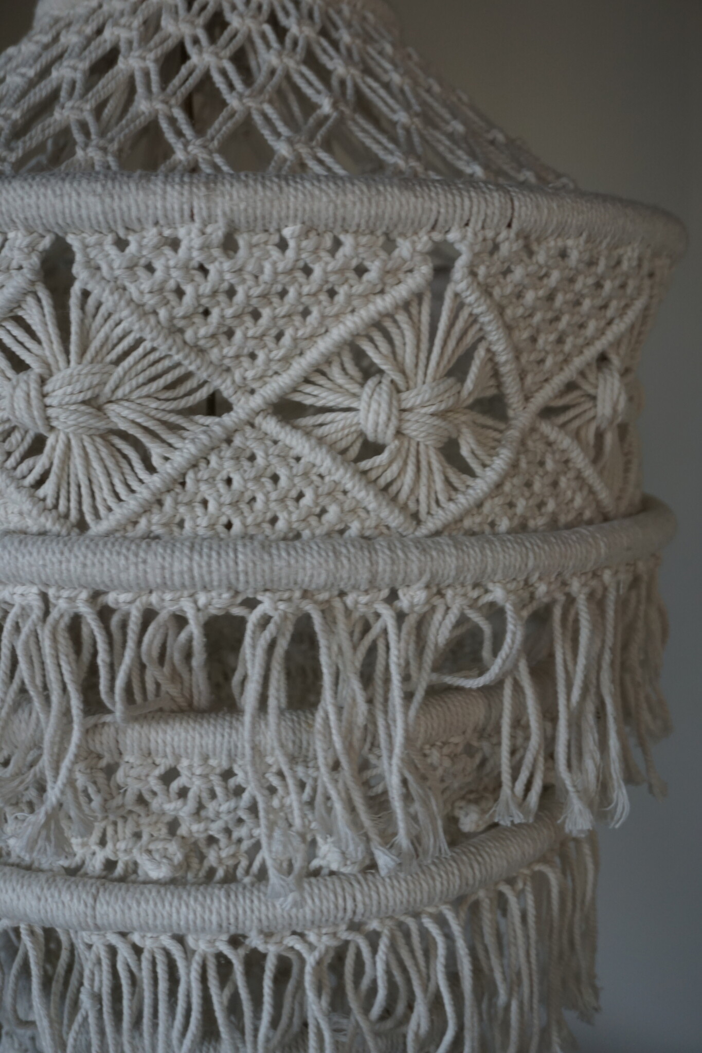 Rene Houtman Hanglamp Macramé | Wit | H212 x D50 cm