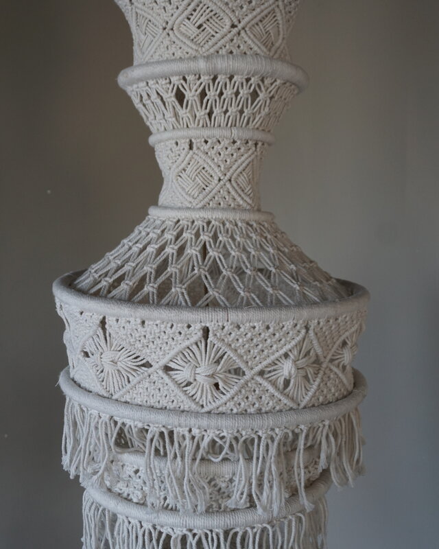 Rene Houtman Hanglamp Macramé | Wit | H212 x D50 cm