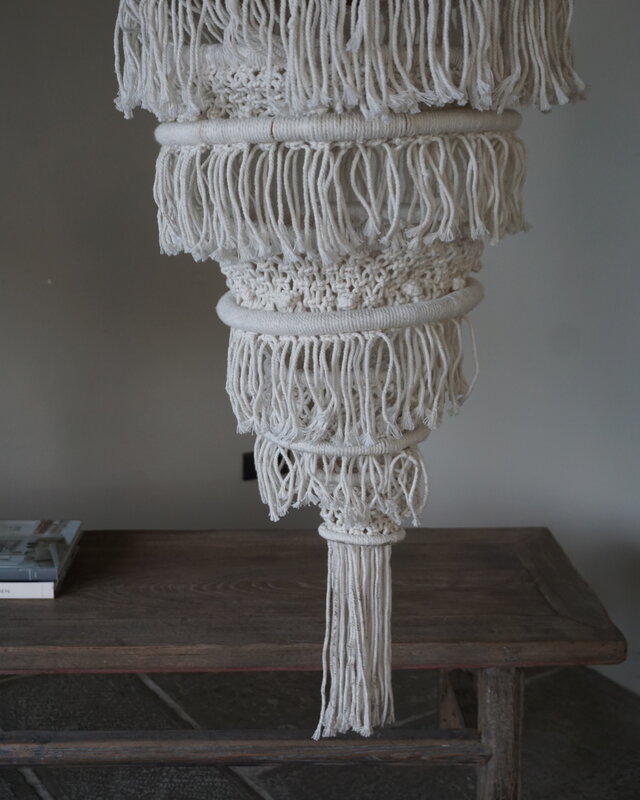Rene Houtman Hanglamp Macramé | Wit | H212 x D50 cm