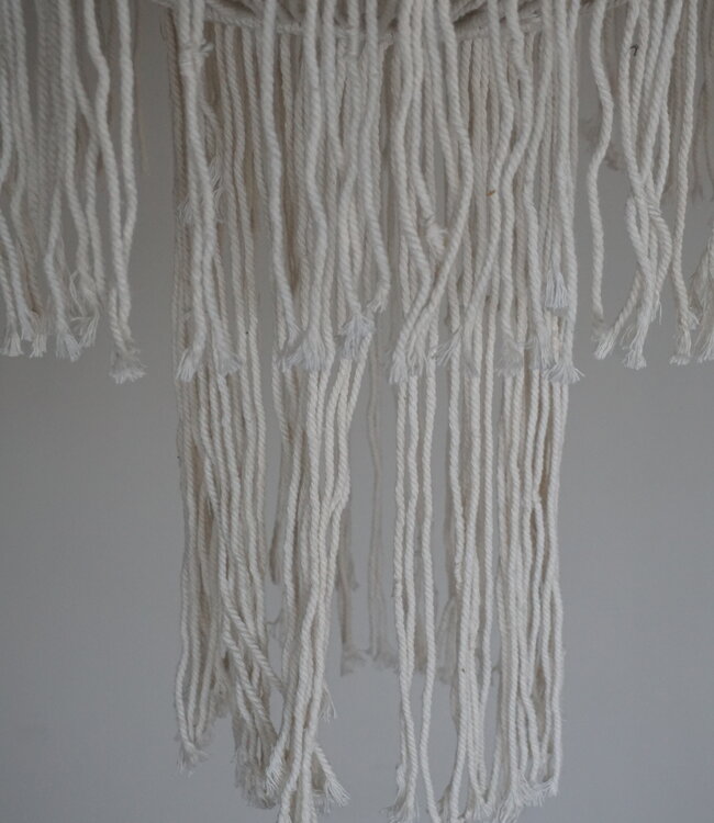 Rene Houtman Hanglamp Macramé | Wit | H110 x D36 cm