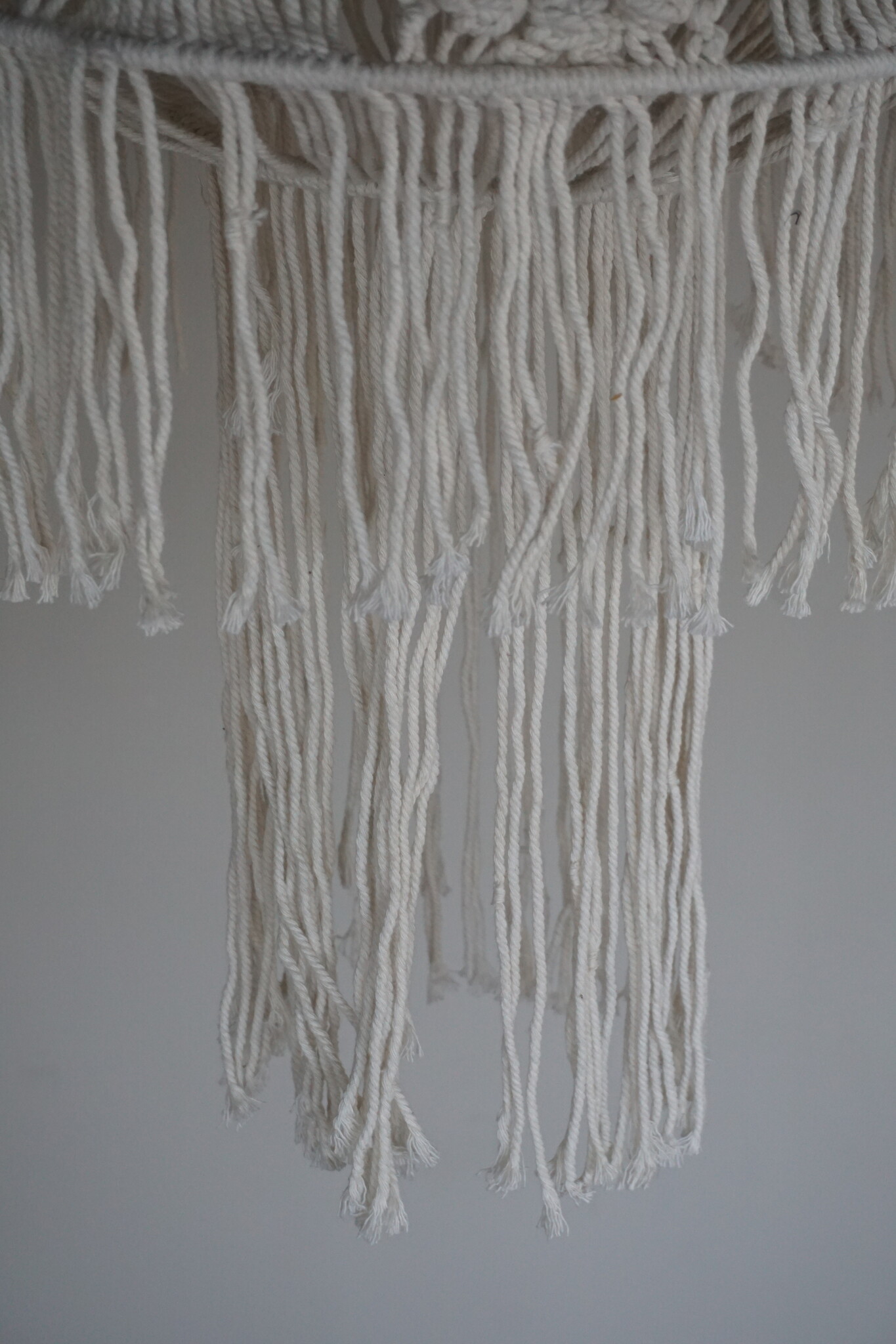 Rene Houtman Hanglamp Macramé | Wit | H110 x D36 cm